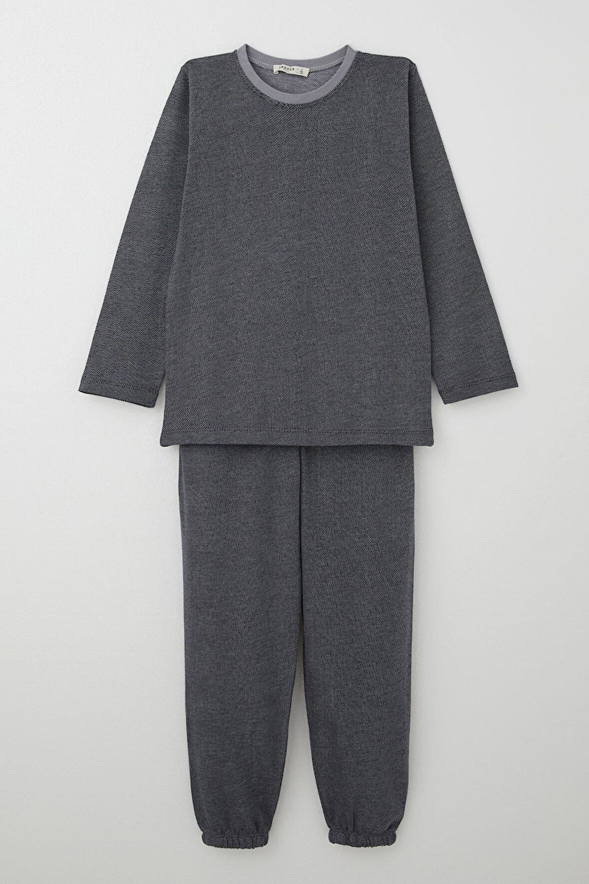 Breeze Erkek Çocuk Pijama Takımı Verev Çizgi Desenli 4-8 Yaş, Siyah