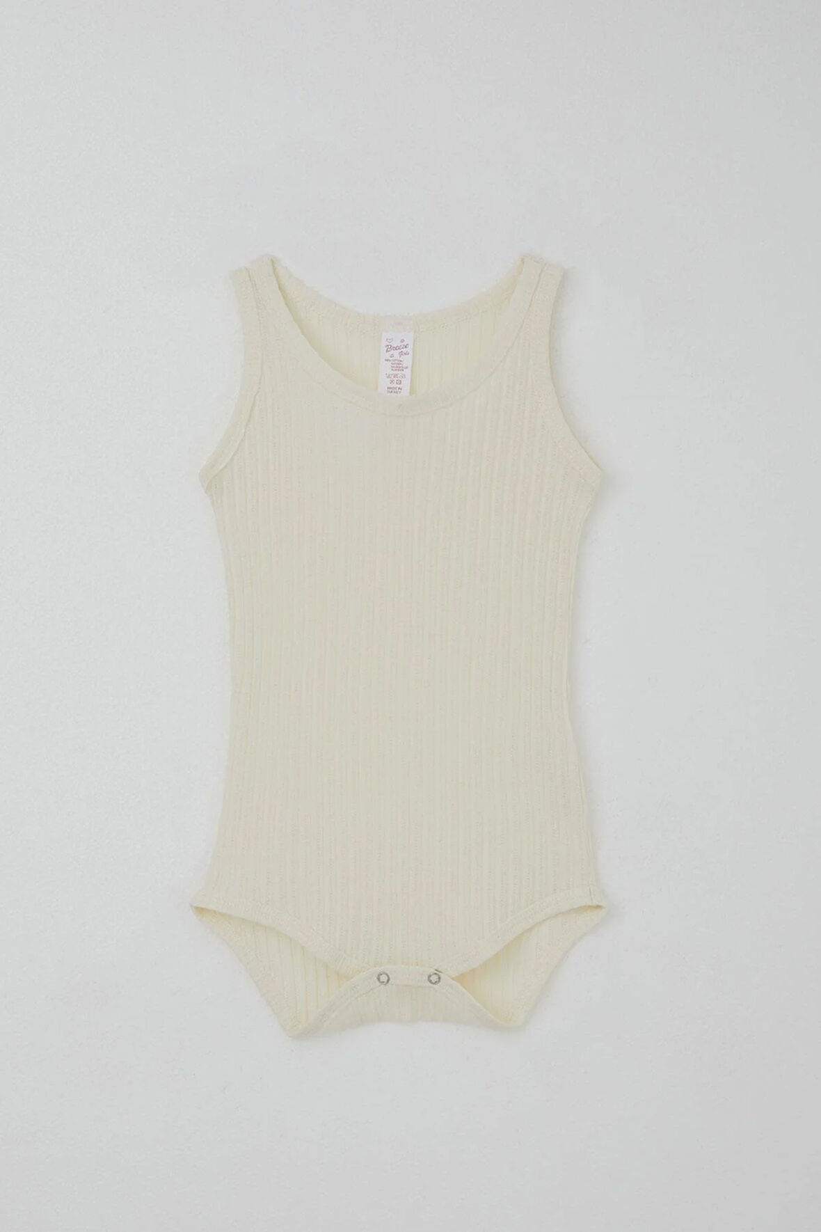 Breeze Kız Bebek Çıtçıtlı Atlet Zıbın Body Jakarlı 9 Ay-3 Yaş, Ekru