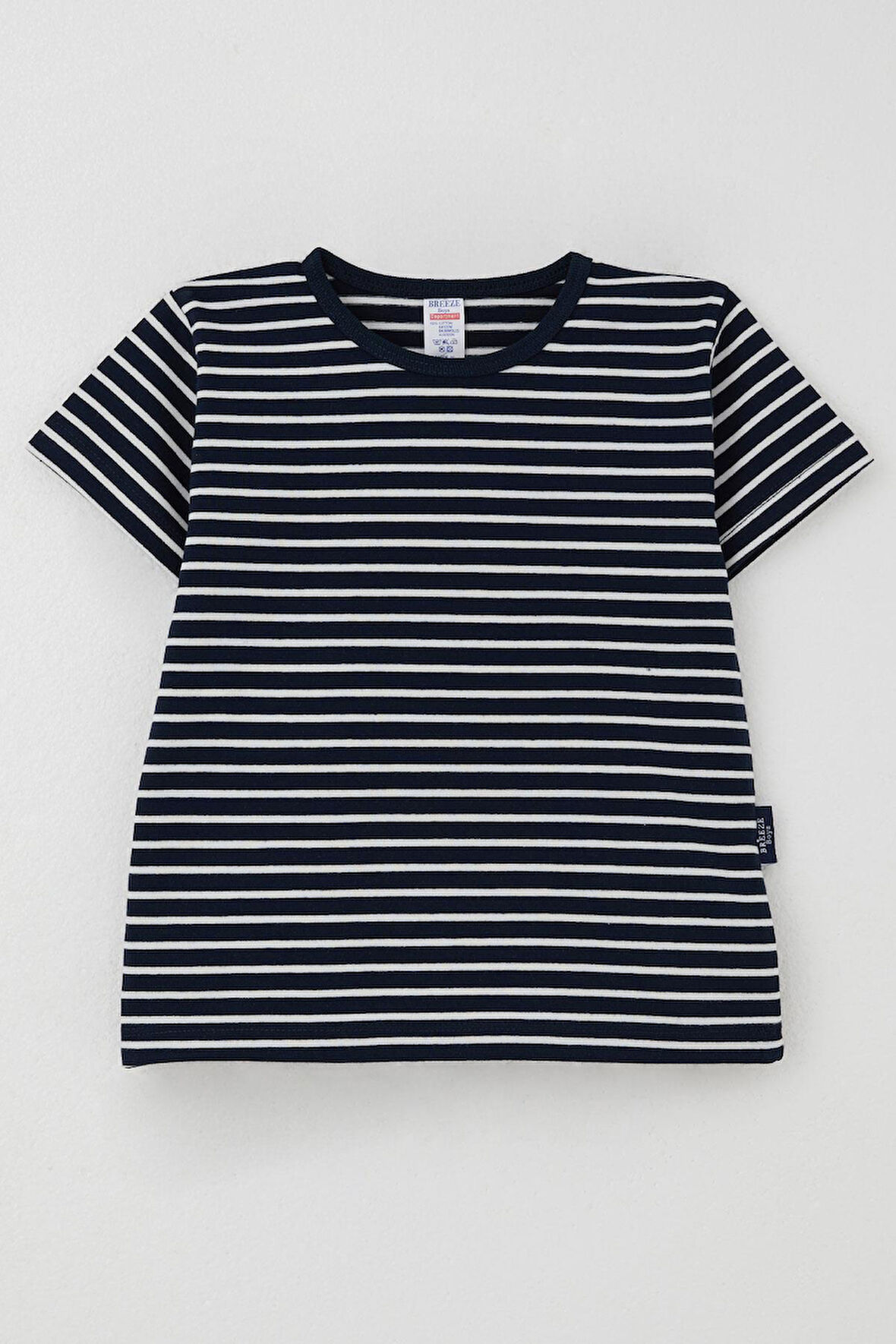 Breeze Erkek Çocuk Tişört Çizgili 3-7 Yaş, Lacivert