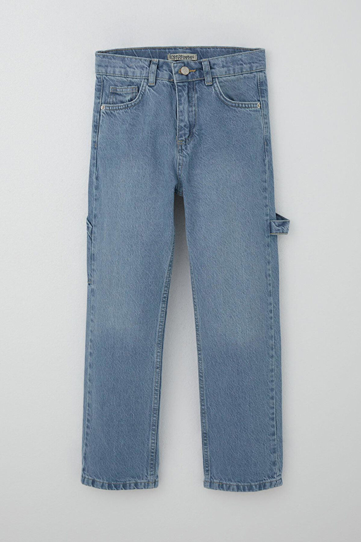 Breeze Erkek Çocuk Jean Pantolon Marangoz Model 10-14 Yaş, Açık Mavi