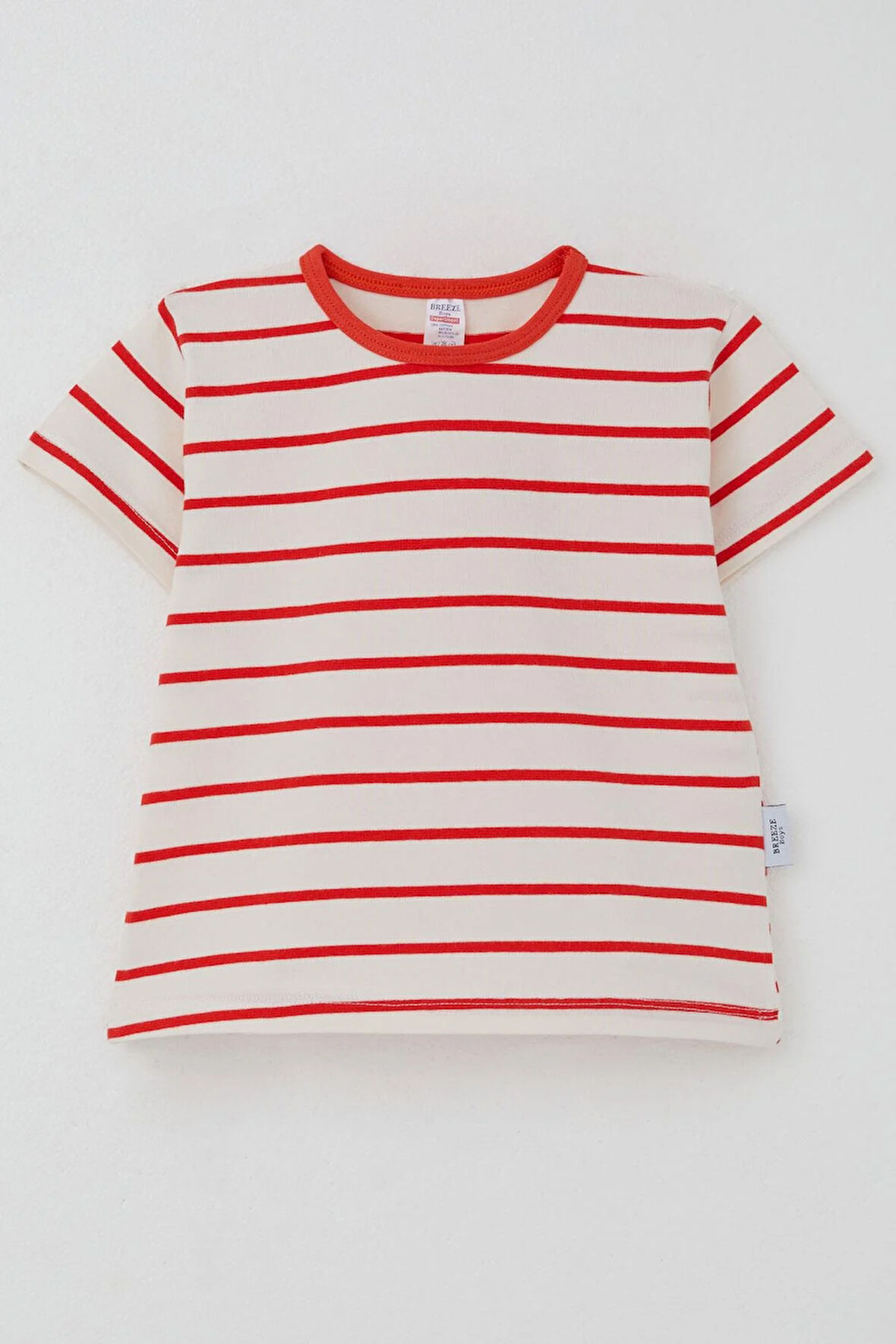 Breeze Erkek Çocuk Tişört Çizgili 3-7 Yaş, Ekru