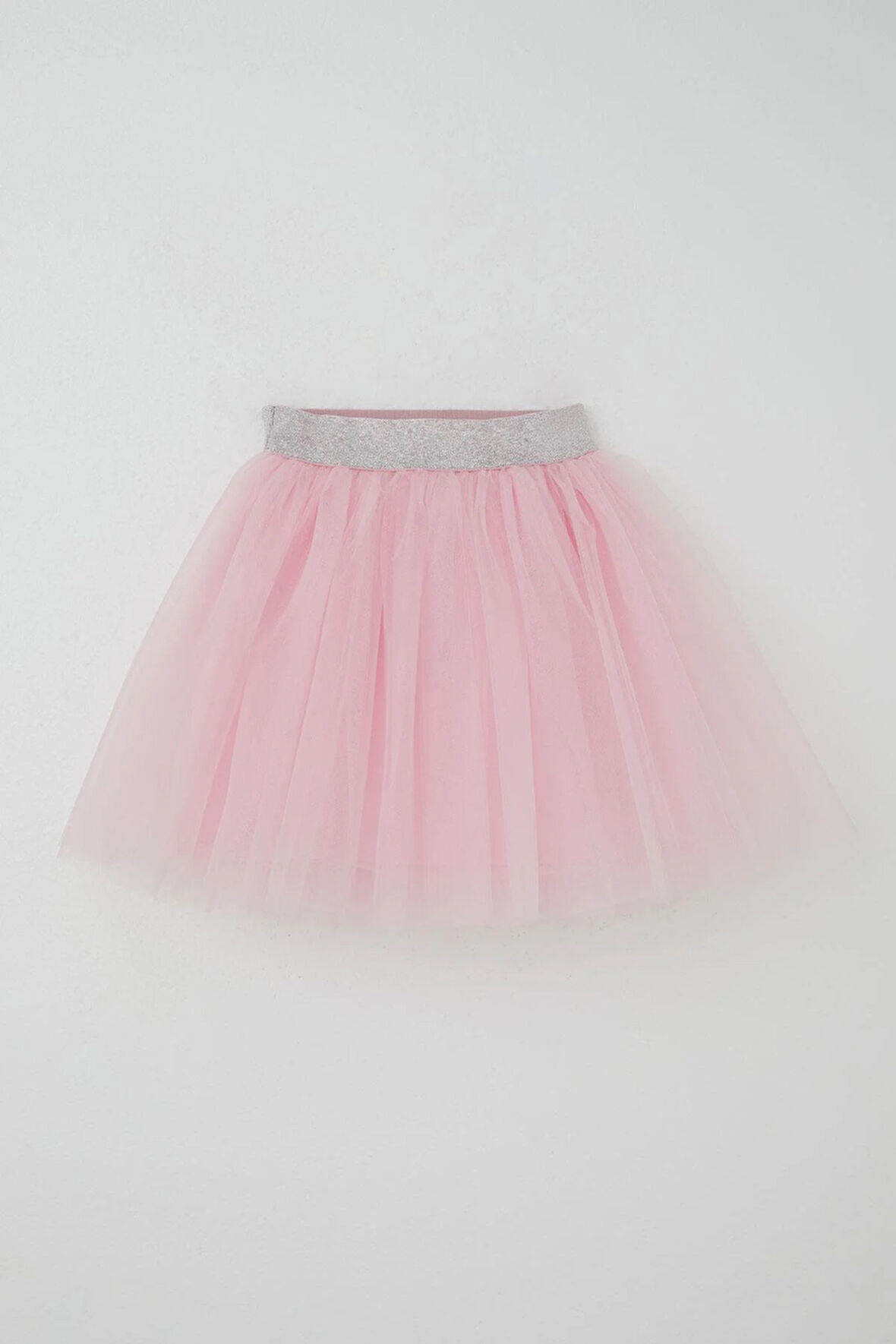 Breeze Kız Çocuk Tütü Etek Beli Sim Detaylı Lastikli 5-10 Yaş, Pembe