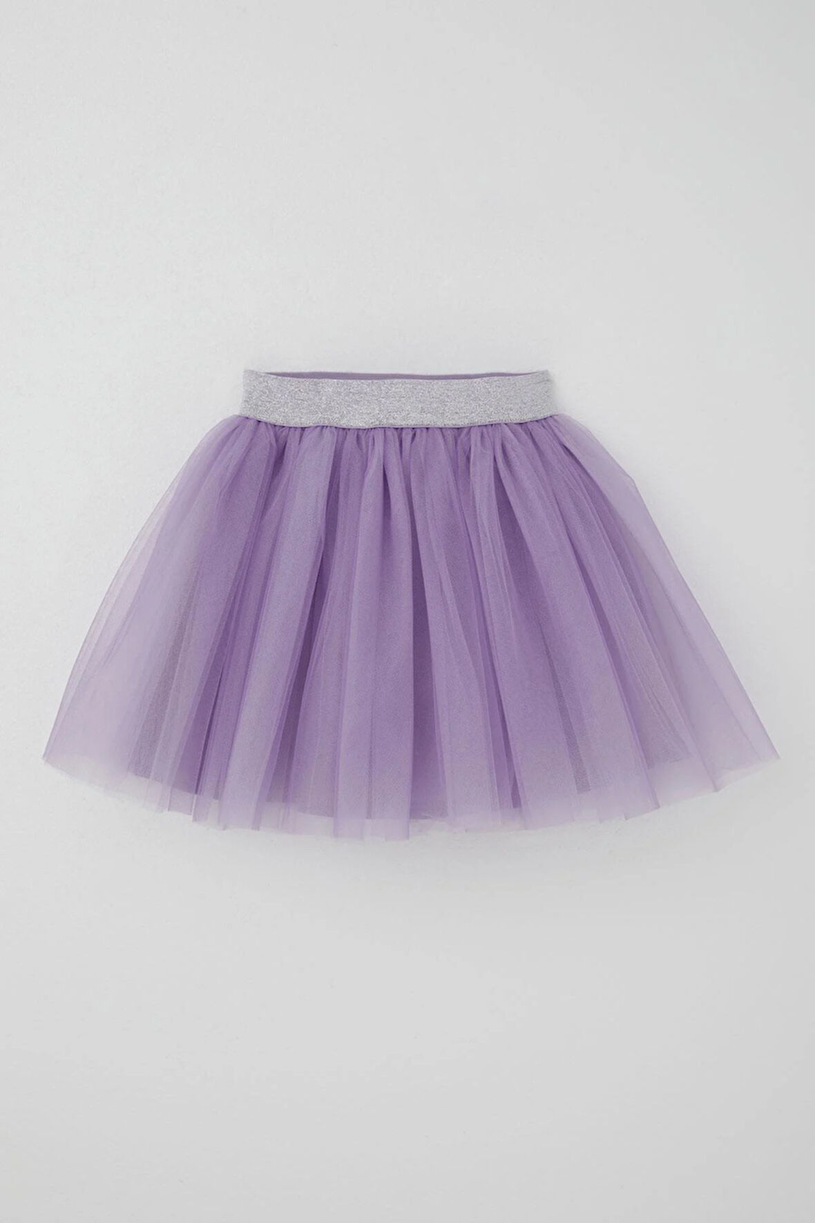 Breeze Kız Çocuk Tütü Etek Beli Sim Detaylı Lastikli 5-10 Yaş, Lila