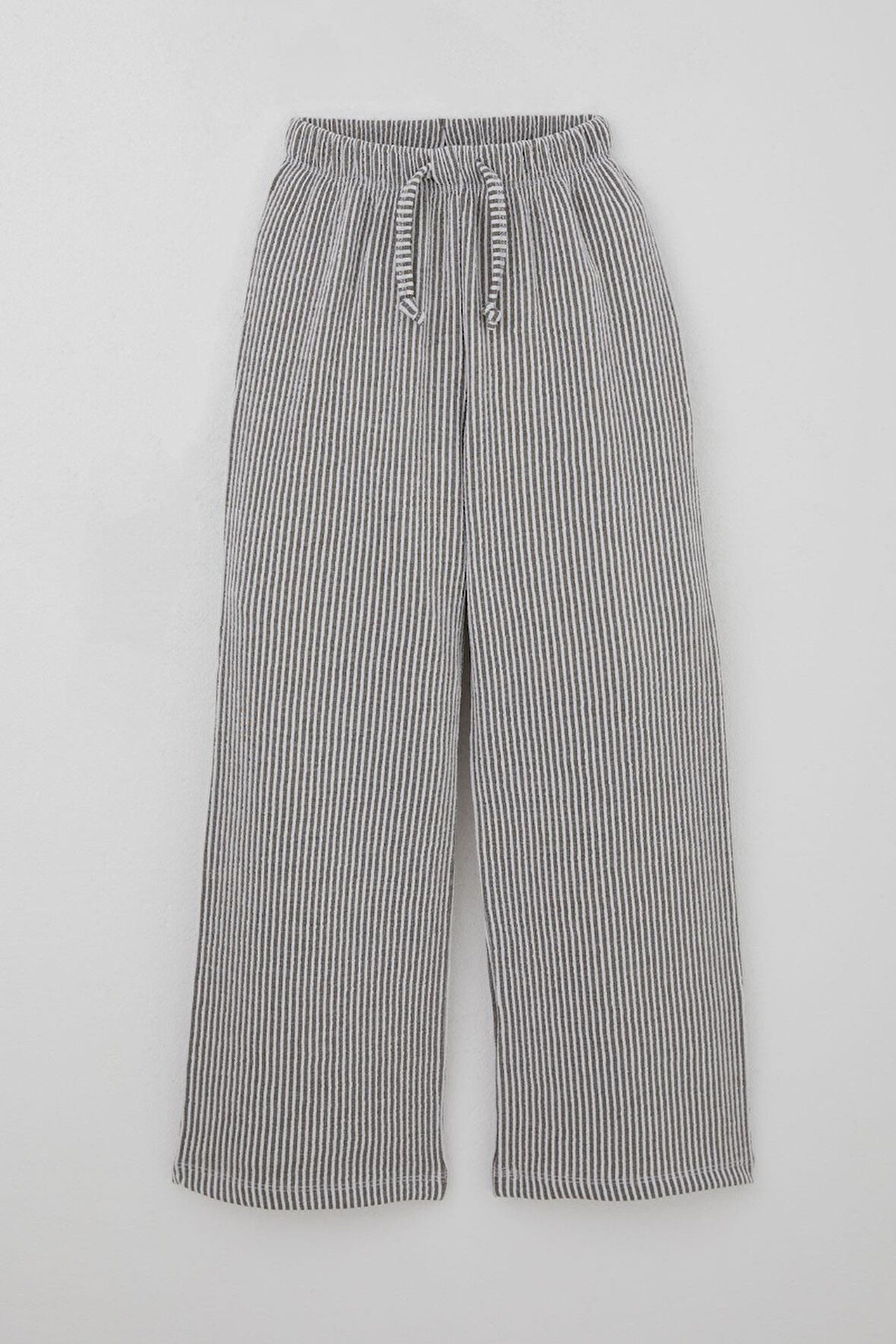 Breeze Kız Çocuk Pantolon Çizgili Bağcık Aksesuarlı Beli Lastik Detaylı 8-14 Yaş, Karışık Renk