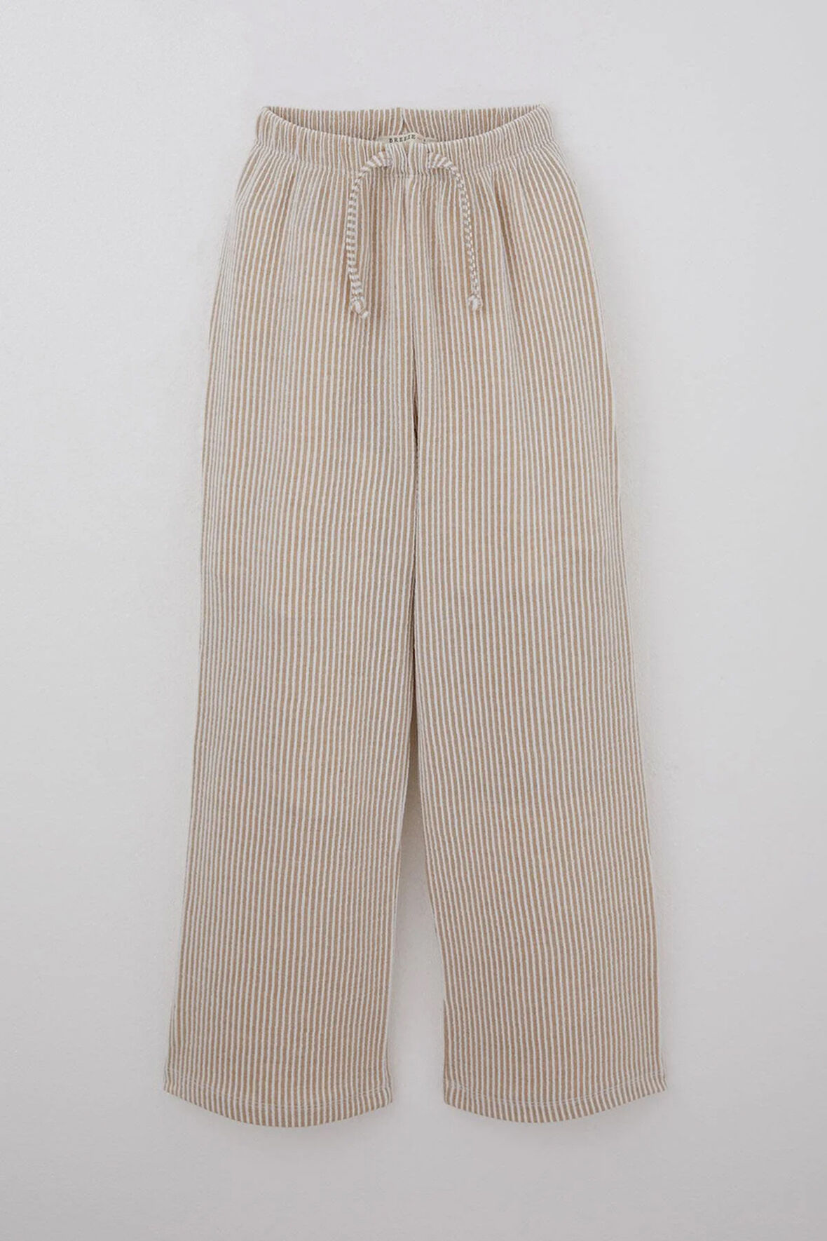 Breeze Kız Çocuk Pantolon Çizgili Bağcık Aksesuarlı Beli Lastik Detaylı 8-14 Yaş, Karışık Renk