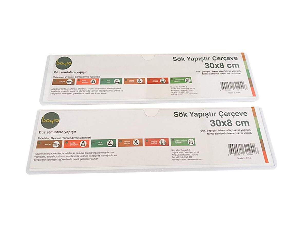 SÖK YAPIŞTIR ÇERÇEVE (30X8) (NP00051) YATAY 2 Lİ