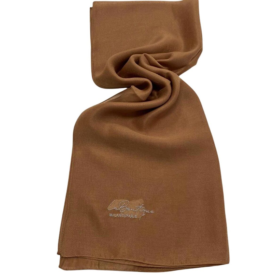 La Boutique Abiye Karamel Düz Renk Şal 1-26767
