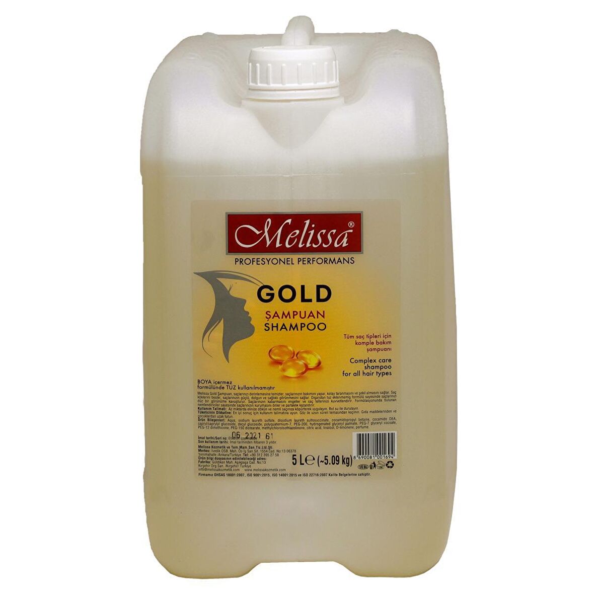 MELİSSA ŞAMPUAN GOLD 5 L