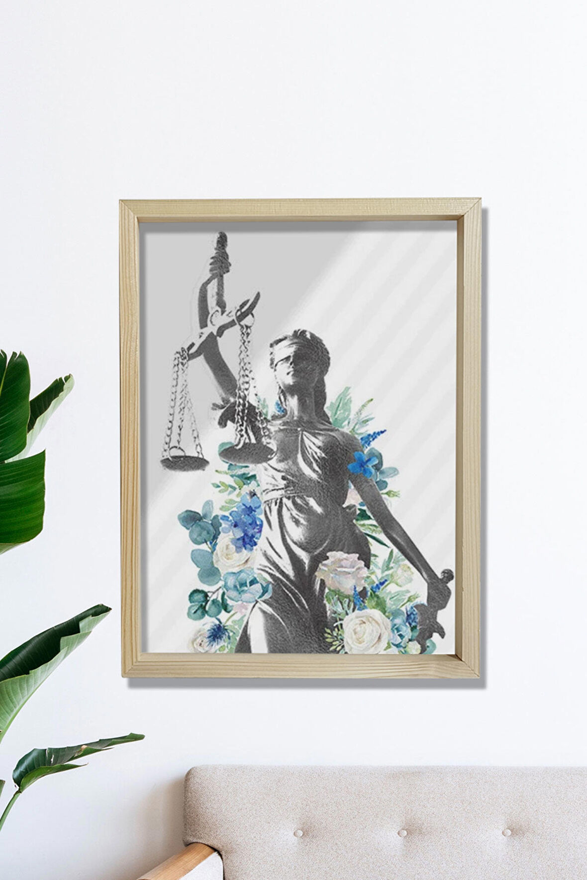 Dekor Loft Lady Justice Sanat, Avukat Hediye,  Hukuk Bürosu Duvar Dekoru 