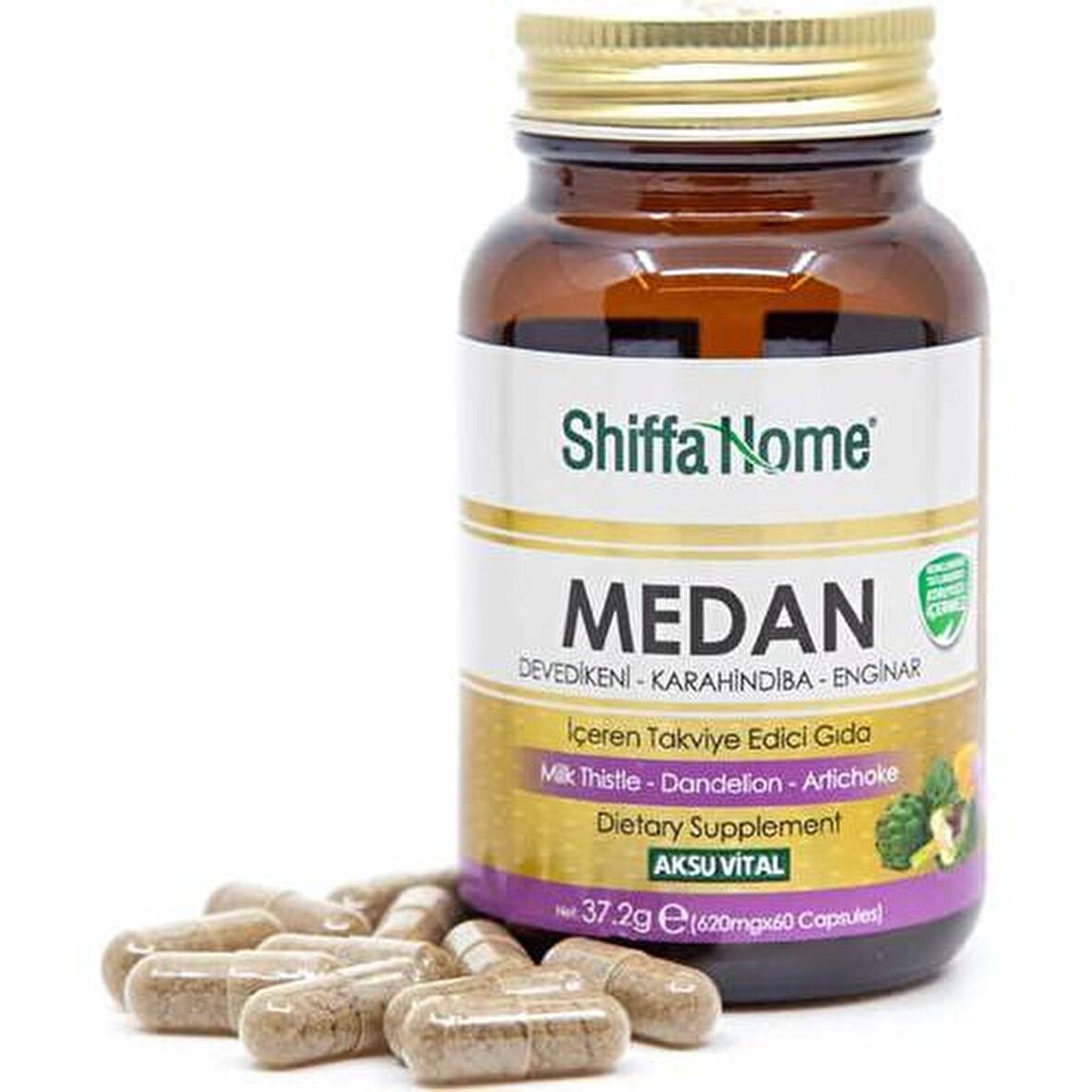 Shiffa Home Medan (Devedikeni Karahindiba Enginar) 620 mg 60 Kapsül