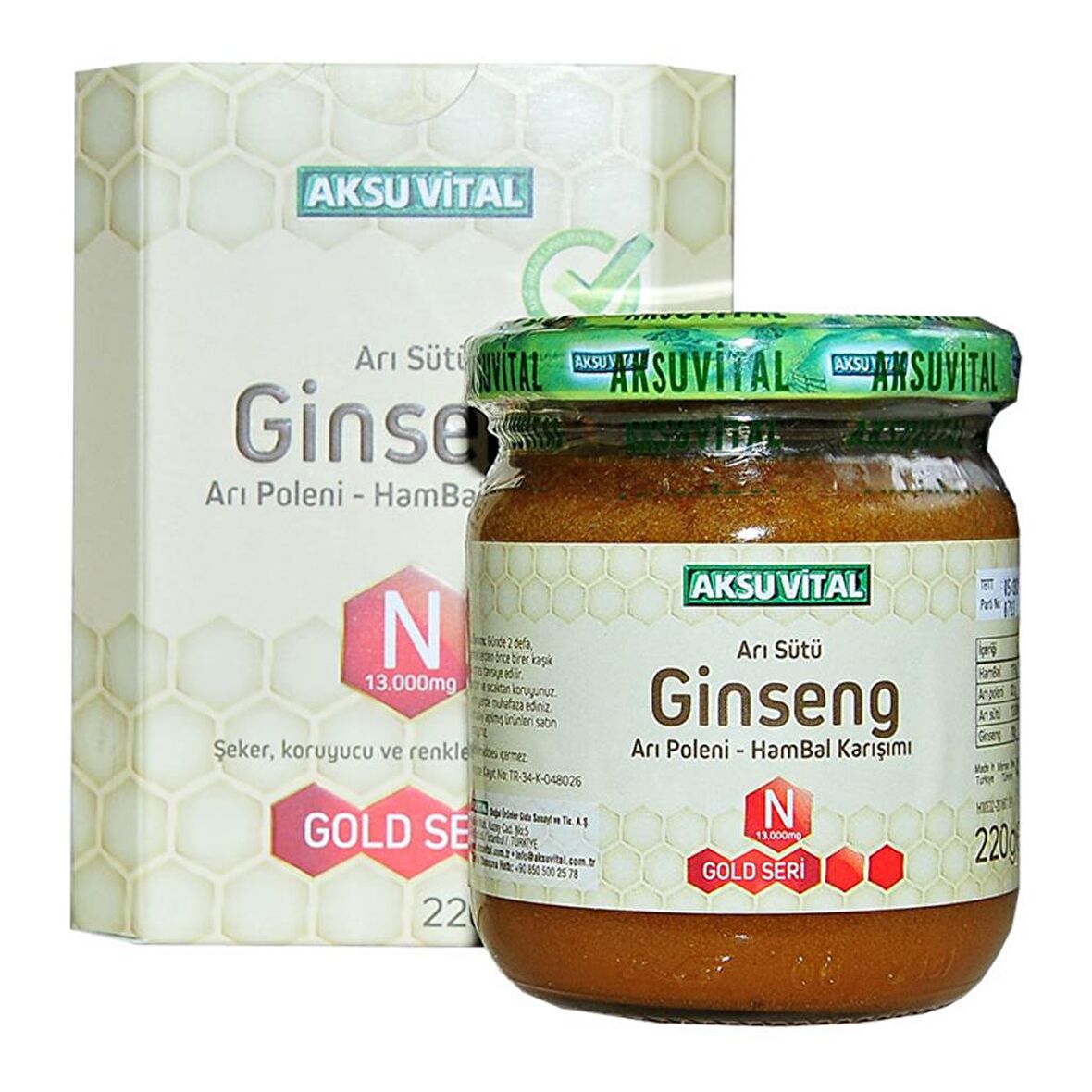 Ginsengli Arı Sütü Bal Polen (N) 220 g.