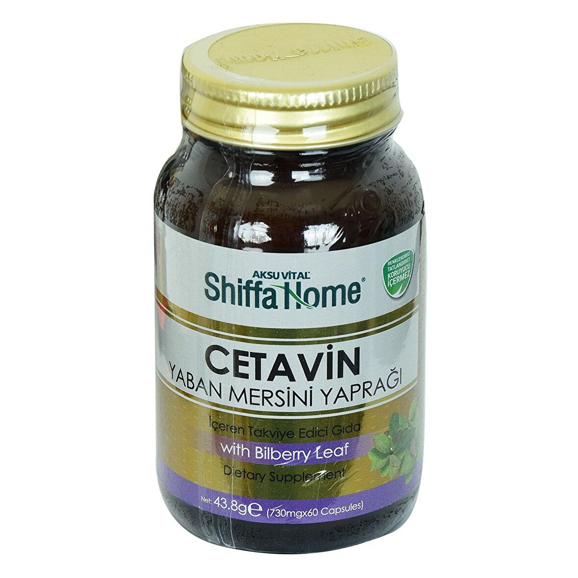 Aksuvital Shiffa Home Cetavin Yaban Mersini Yaprağı Diyet Takviyesi 730 Mg x 60 Kapsül