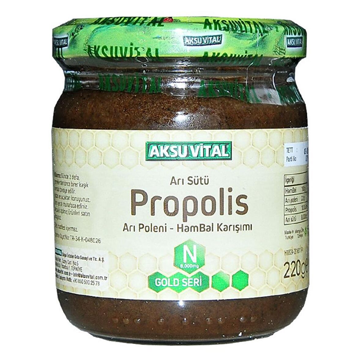 Propolisli Arı Sütü Bal Polen Karışımı (N) 8.000 Mg