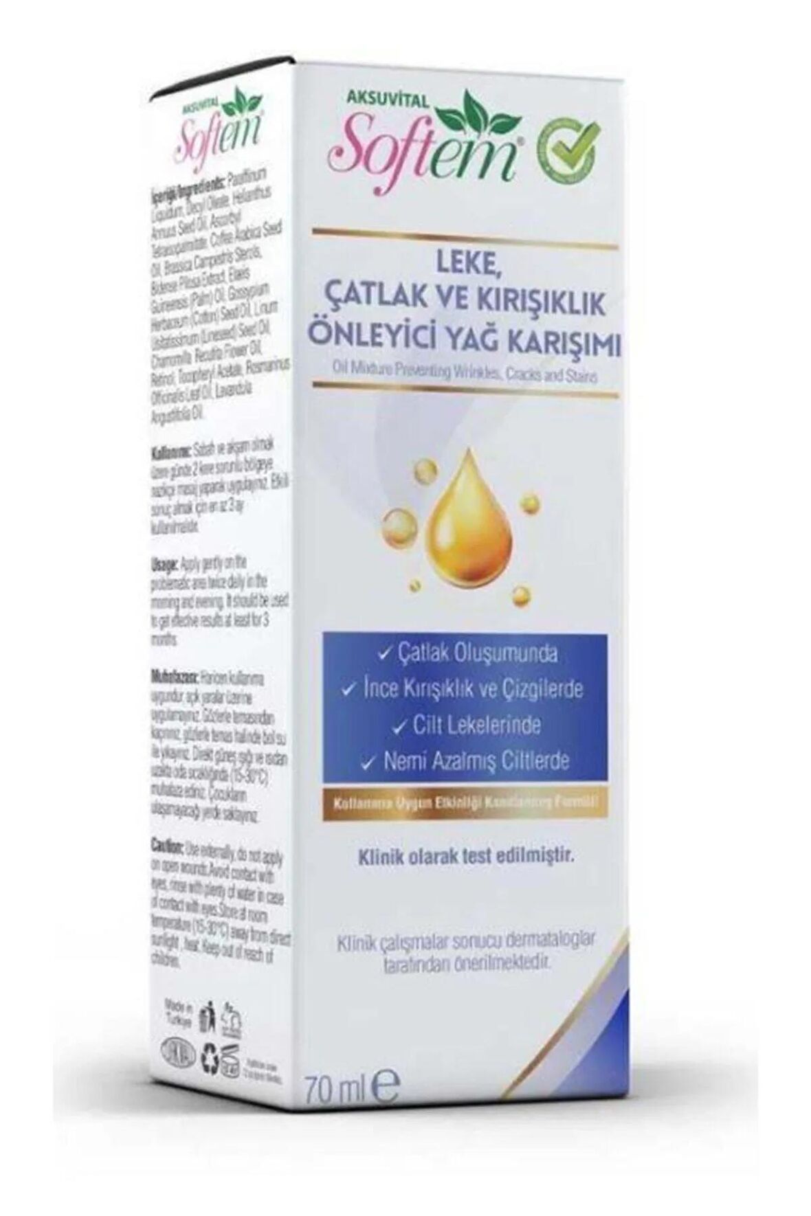 Leke Çatlak Kırışıklık Giderici Yağ Karışımı 70 ml