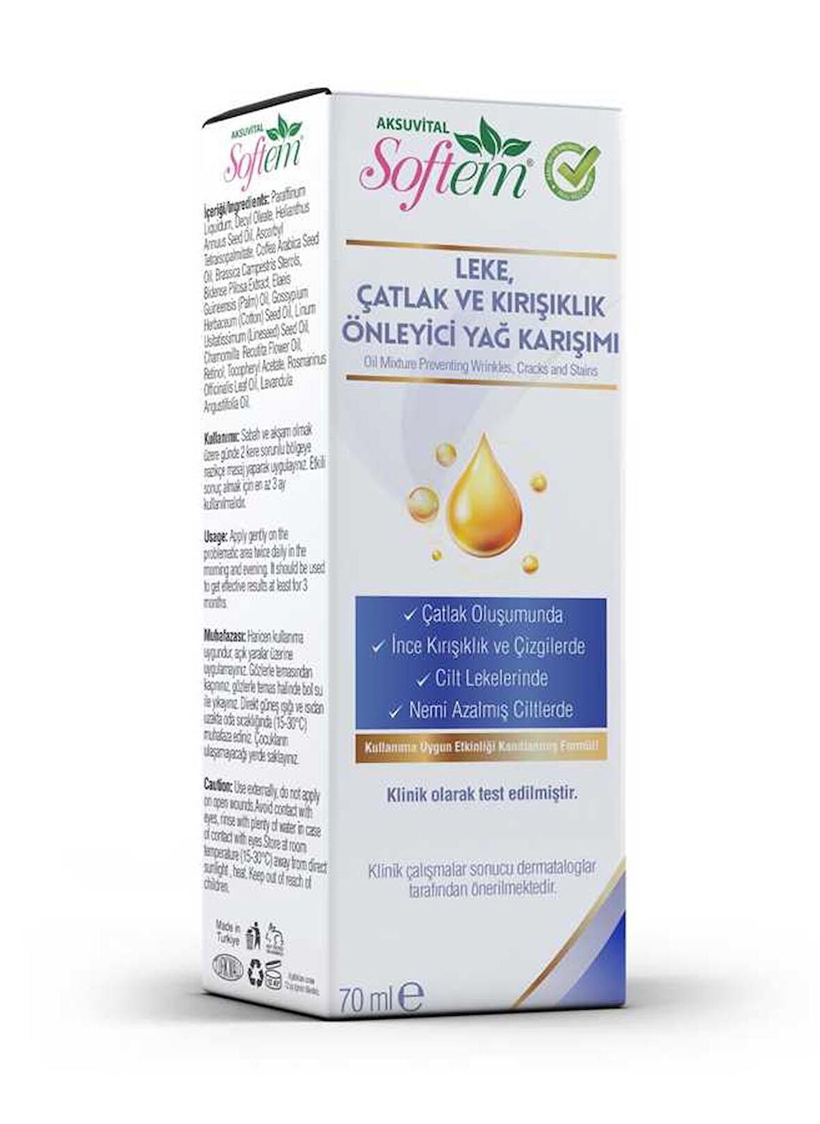 Leke,Çatlak Ve Kırışıklık Önleyici Yağ Karışımı