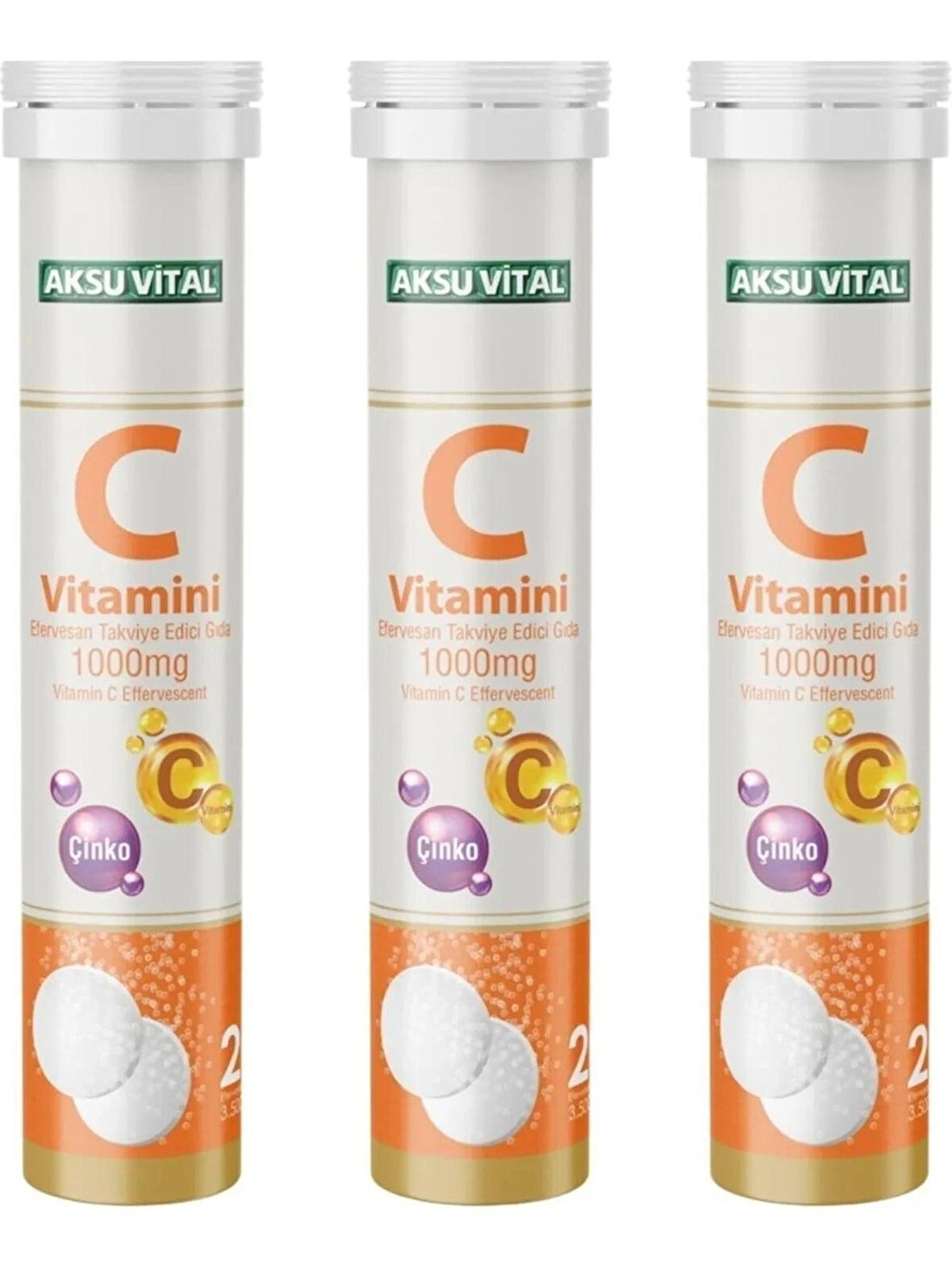 3 Adet Aksuvital C Vitamini Efervesan