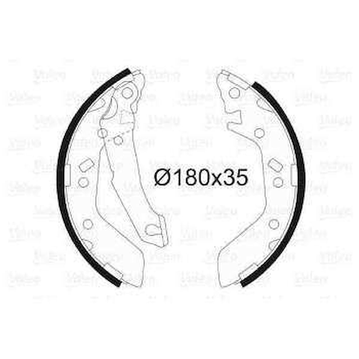 Hyundaı Arka Fren Balatası Pabuc Kampana Genis Tip Hyundaı Hyundaı Accent 1.3 1.5. 1.6 2000-2005 Excel 1990- - Valeo 564033