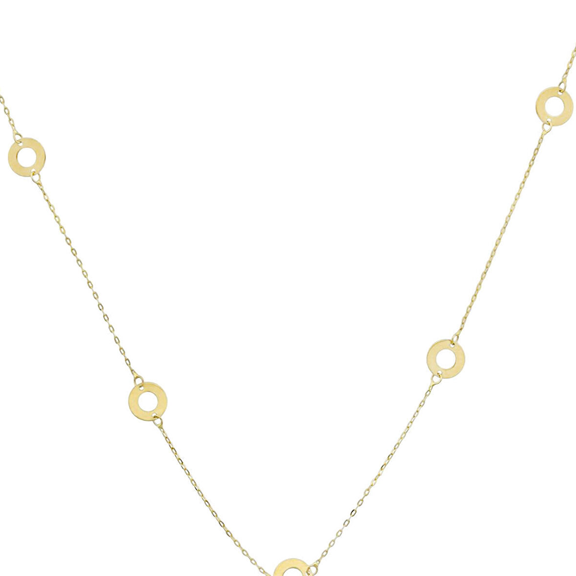 Beş Halka 14 Ayar Altın Kolye 4N37036