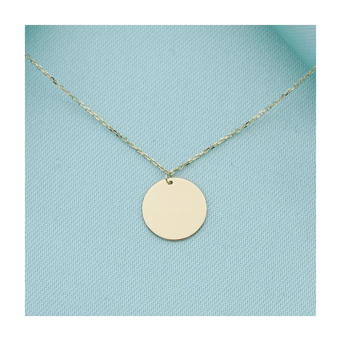 14K Altın Plaka Kolye 4N31134