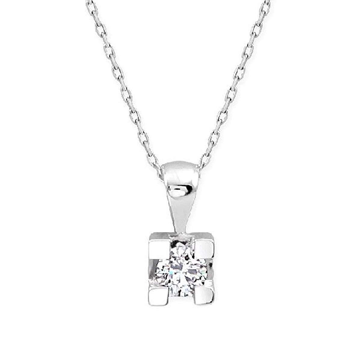 0.05ct Karat E-F VS Pırlanta Tektaş Kolye 