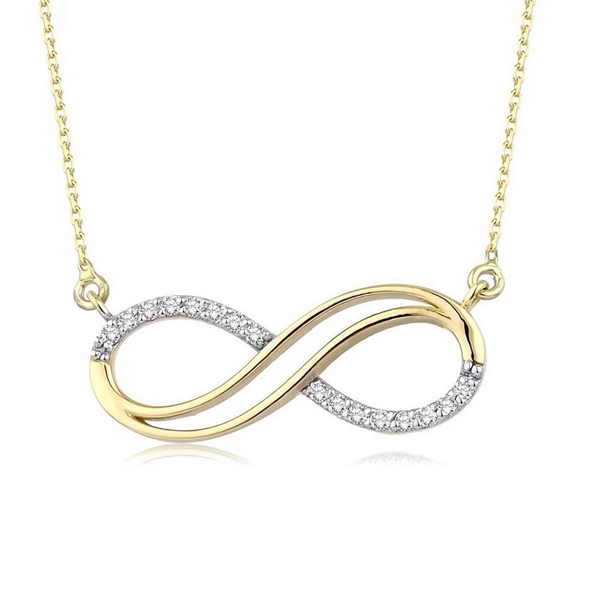 Pırlanta İkiz Sonsuzluk Kolye 