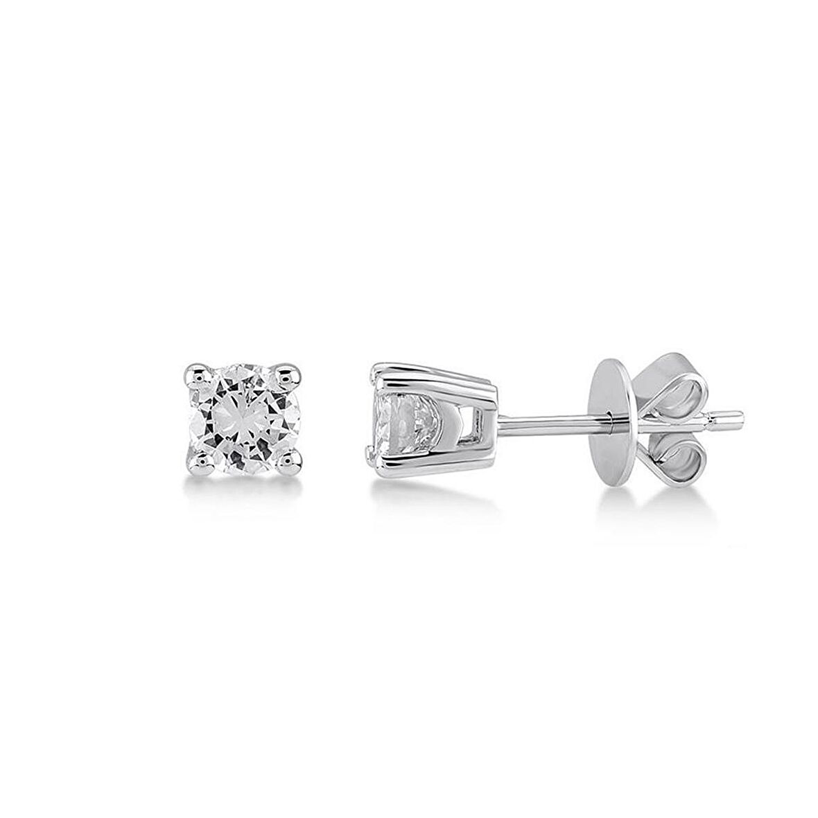 0.10 Karat H-I vs Pırlanta Tektaş Küpe W2PE3361