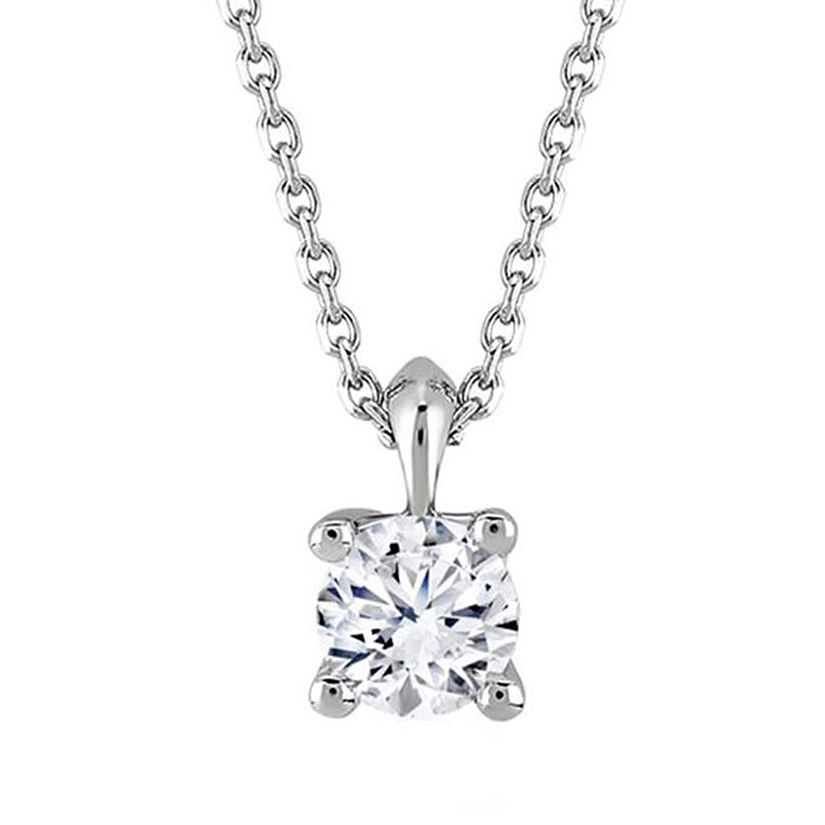 0.20ct Karat E-F VS Pırlanta Tel Tırnak Tektaş Kolye 