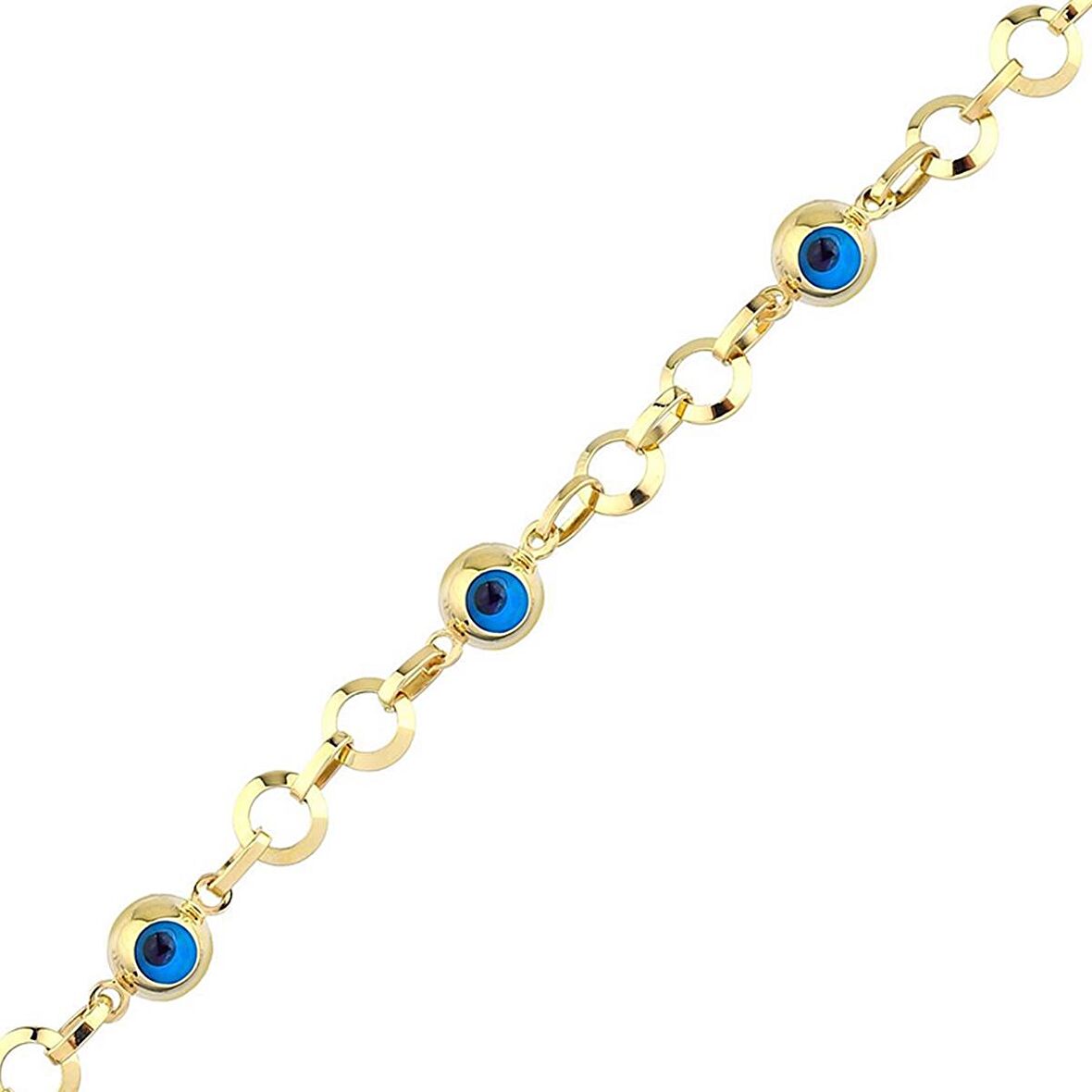 Göz Boncuğu Nazarlık Altın Çocuk Bileklik