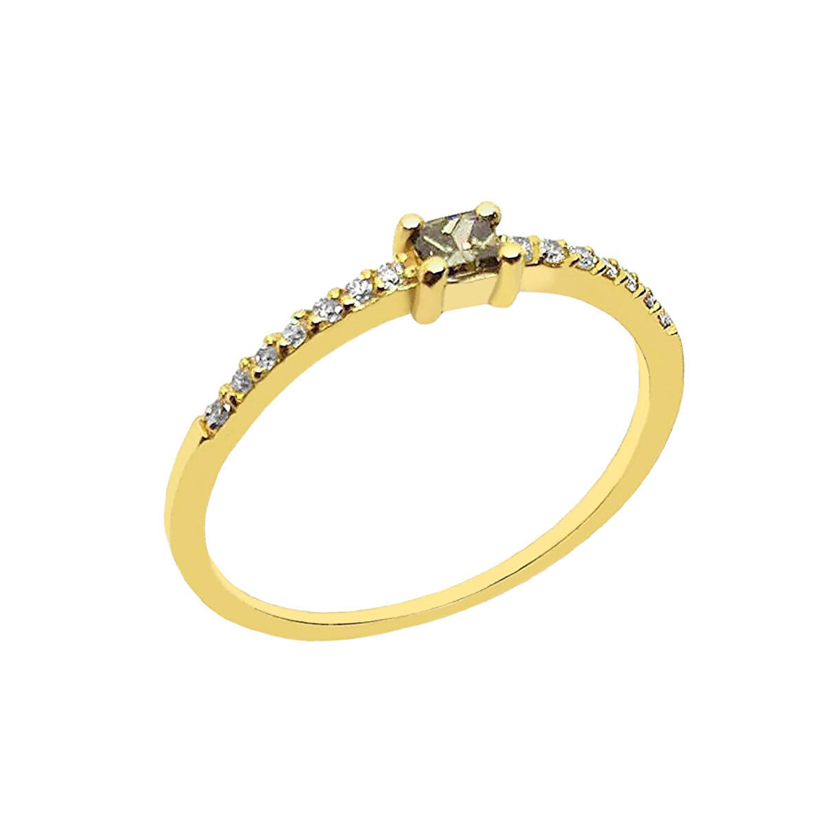 0.19 Karat Renkli Pırlantalı Hafif Yüzük PY1461-2