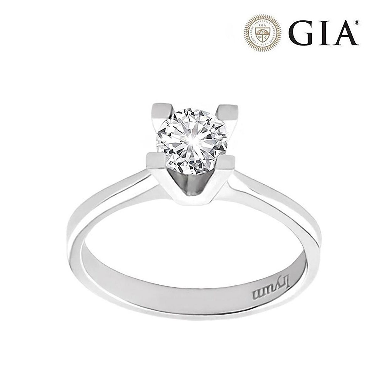 0.50 Karat D vs2 GIA Sertifikalı Pırlanta Tektaş Yüzük
