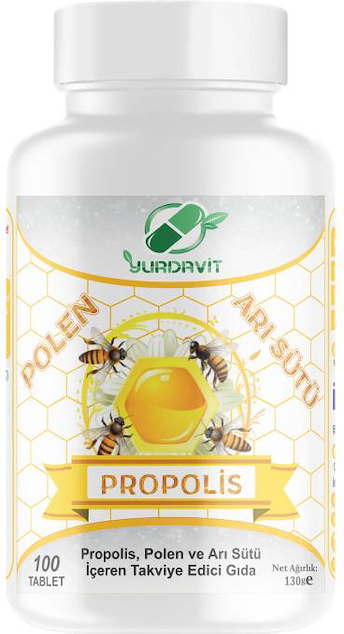 Yurdavit Polen Arı Sütü Propolis 575 Mg 100 Tablet