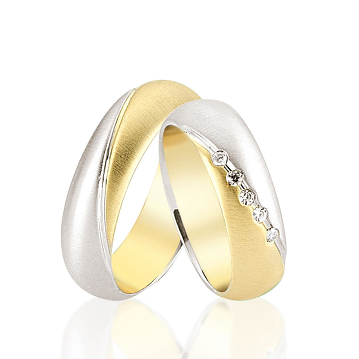 Pırlanta Tasarım Çift Alyans - Nişan Yüzüğü