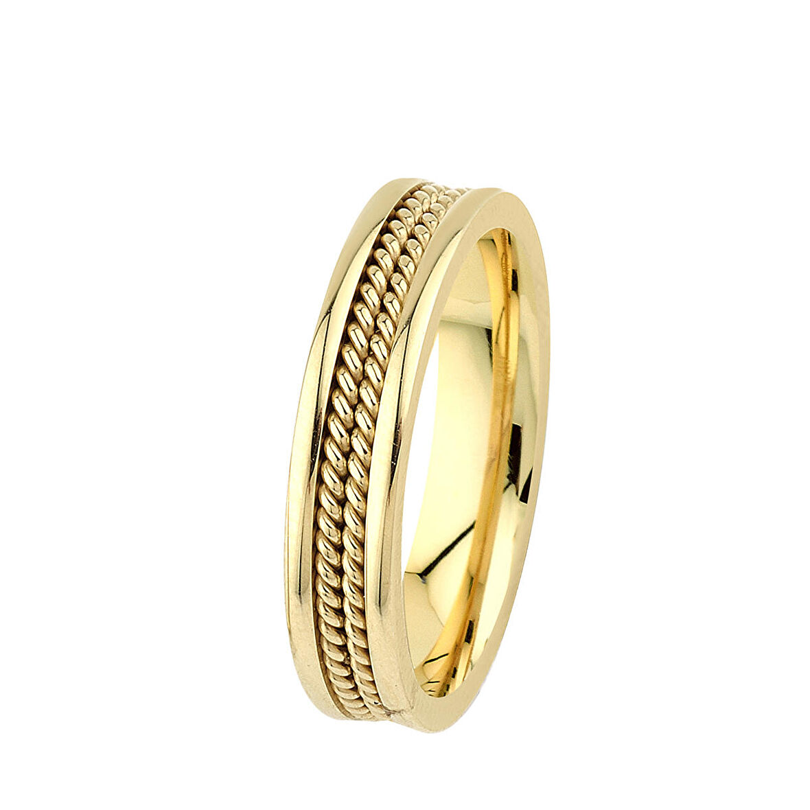 Kadın Örgülü Tasarım Alyans - Nişan Yüzüğü