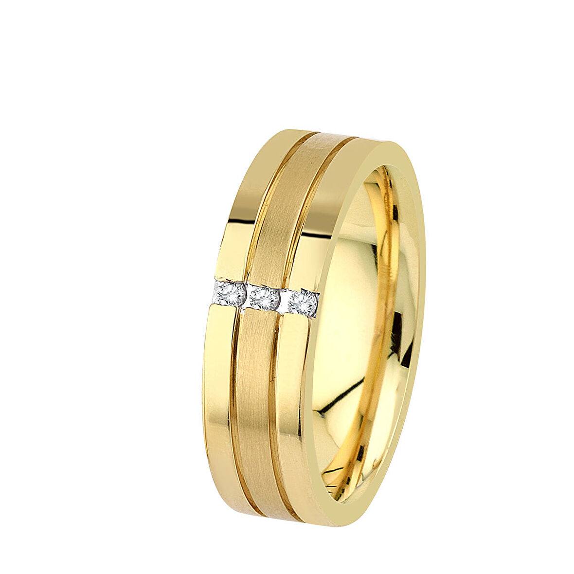 Kadın Pırlanta Tasarım Alyans -Nişan Yüzüğü