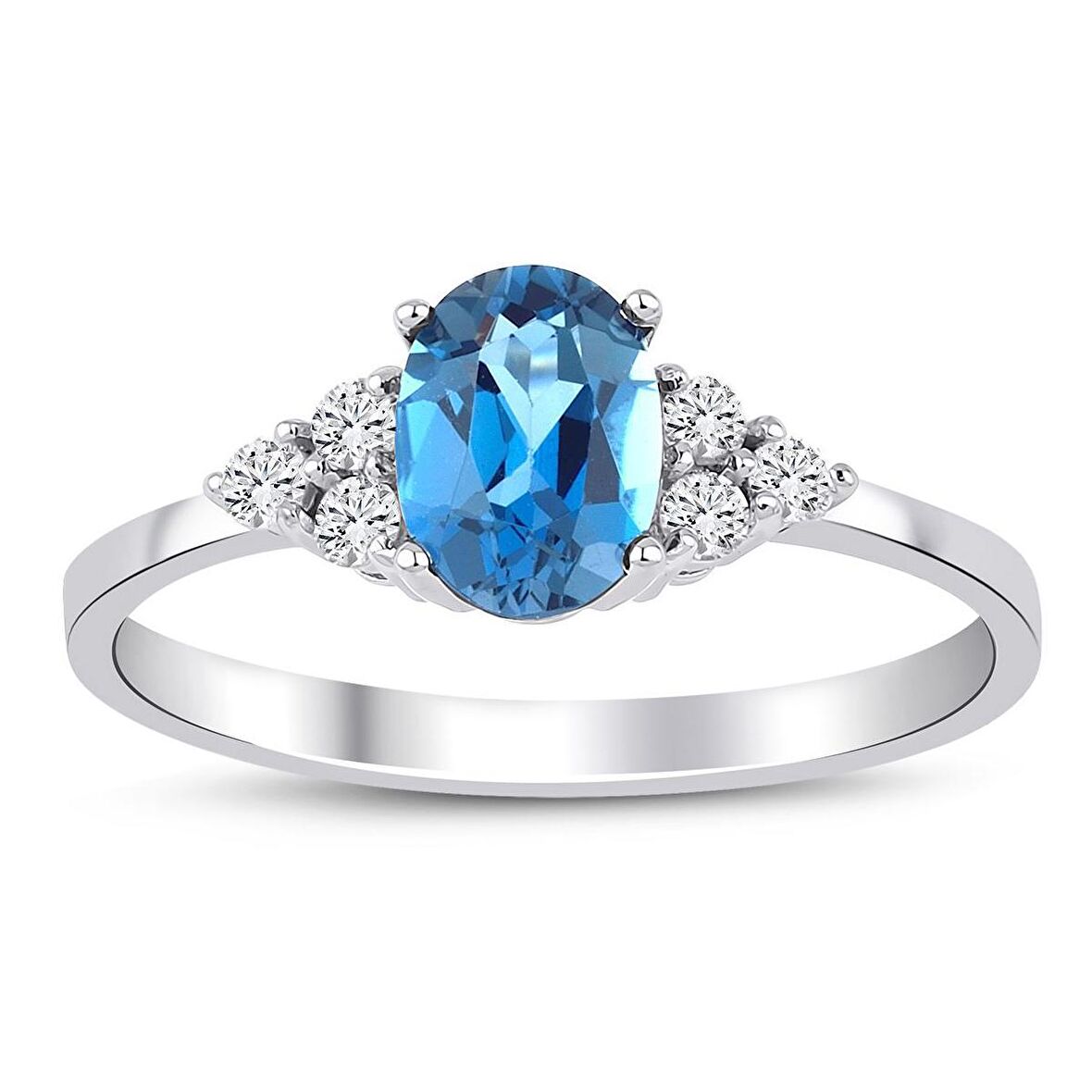 London Topaz Taşlı Pırlanta Tasarım Yüzük