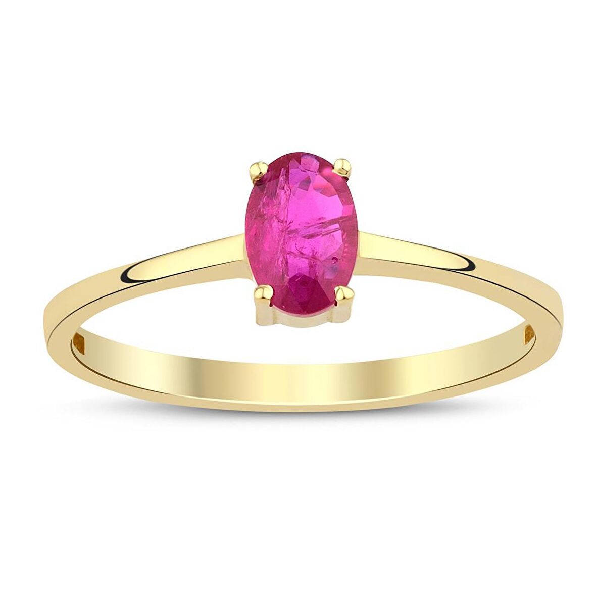 Oval Doğal Tanzanite Tektaş Yüzük