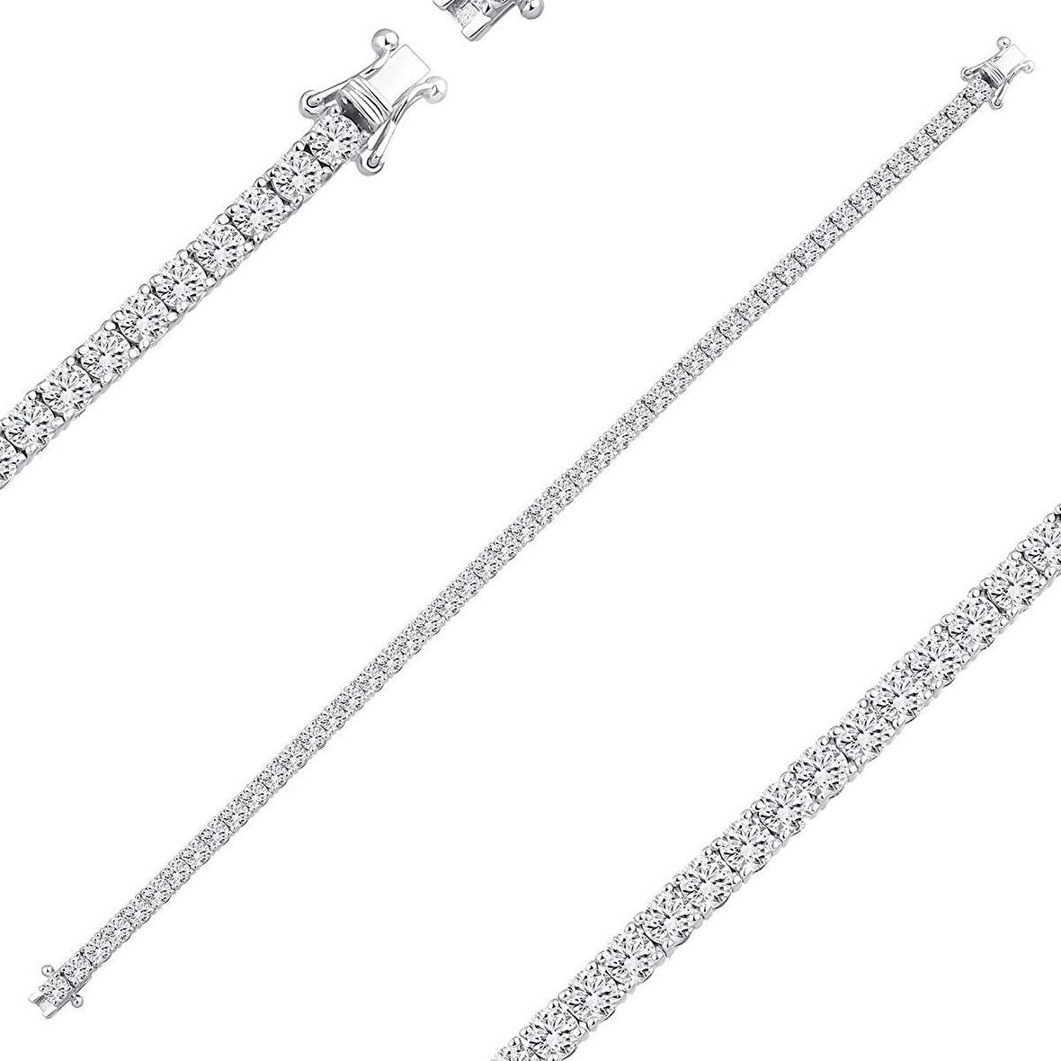 7.39ct Pırlanta Su Yolu Bileklik