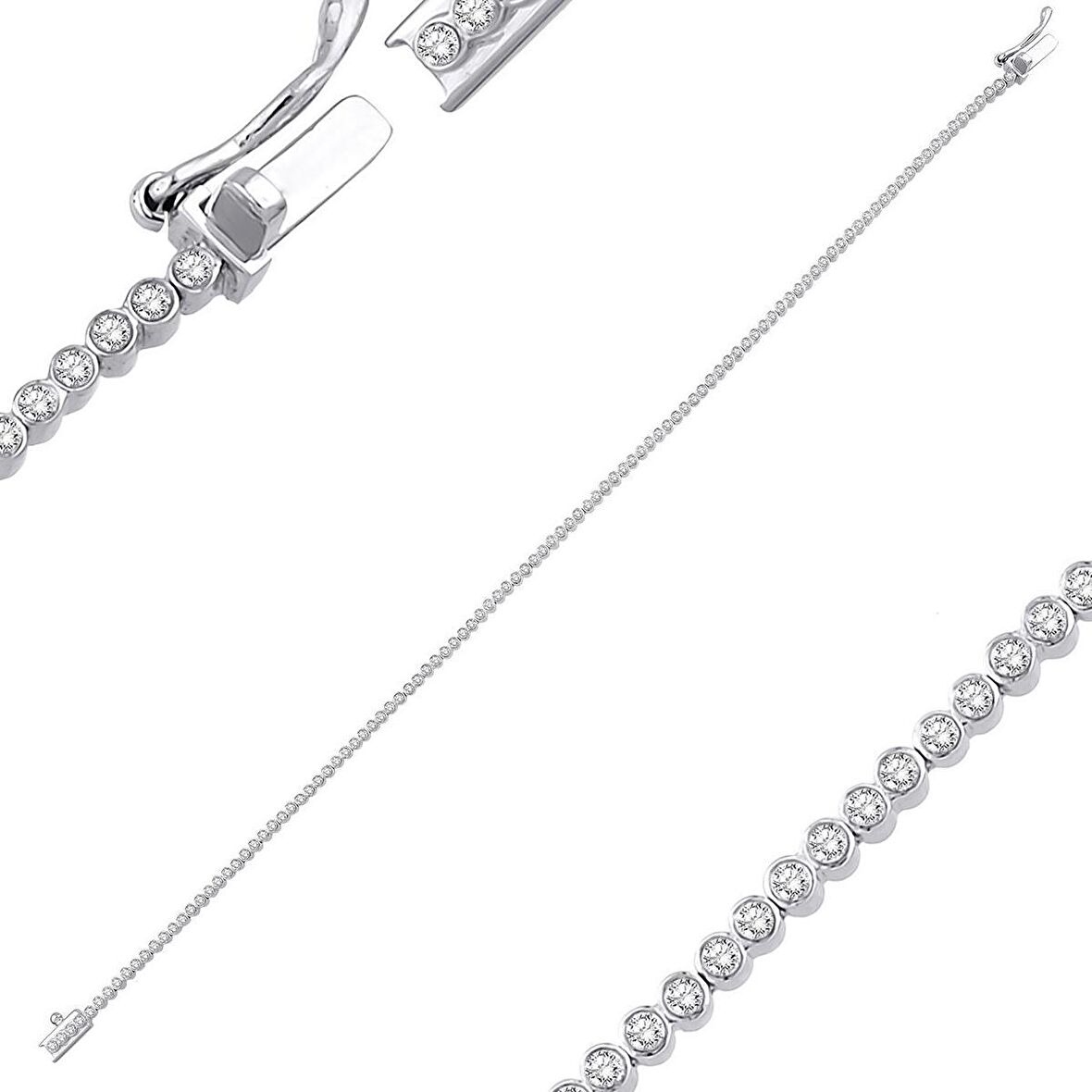 0.79ct Su Yolu Pırlanta Bileklik