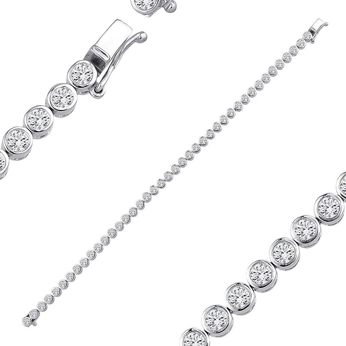 2.74ct (E-F vs) Pırlanta Su Yolu Bileklik