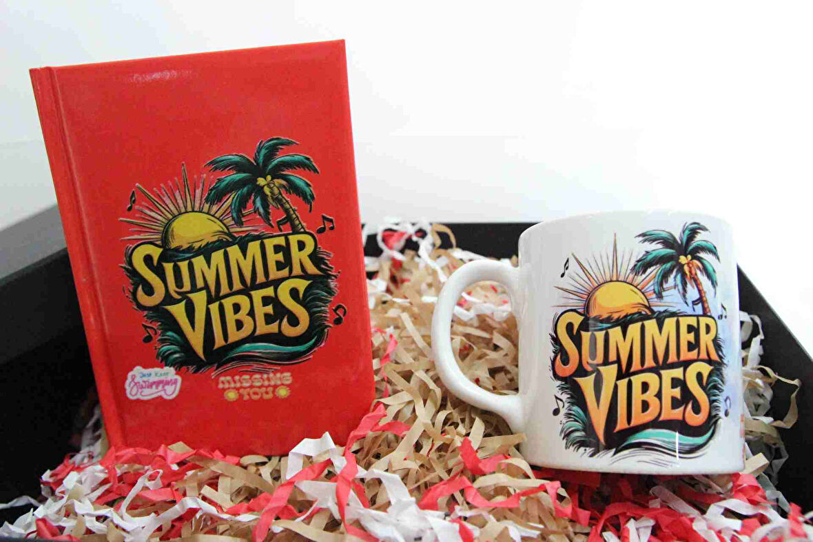 Summer Vibes Hediye Seti - Kupa Bardak Hediye Kutusu