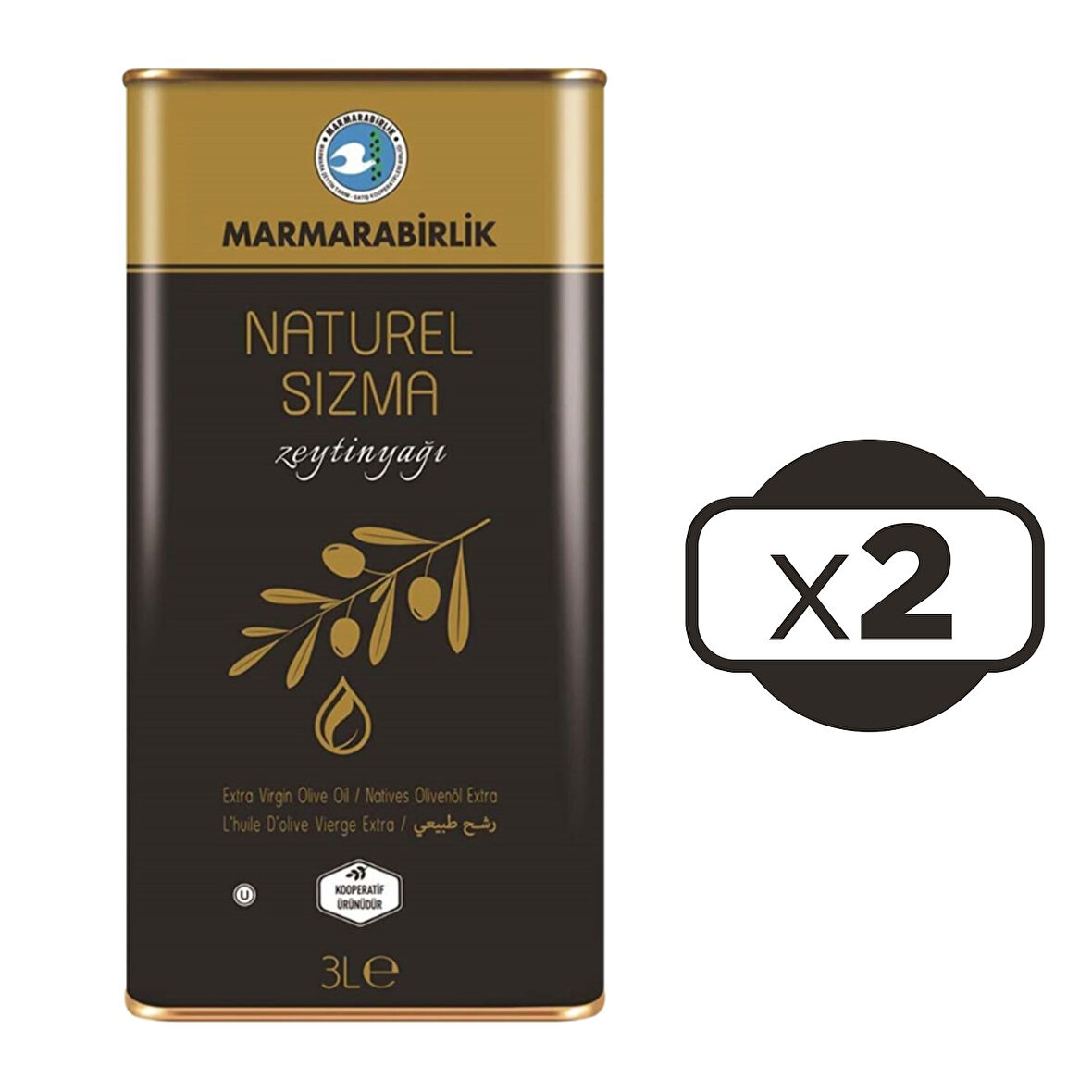 Marmarabirlik Naturel Sızma Zeytinyağı 3 Lt x 2 Adet