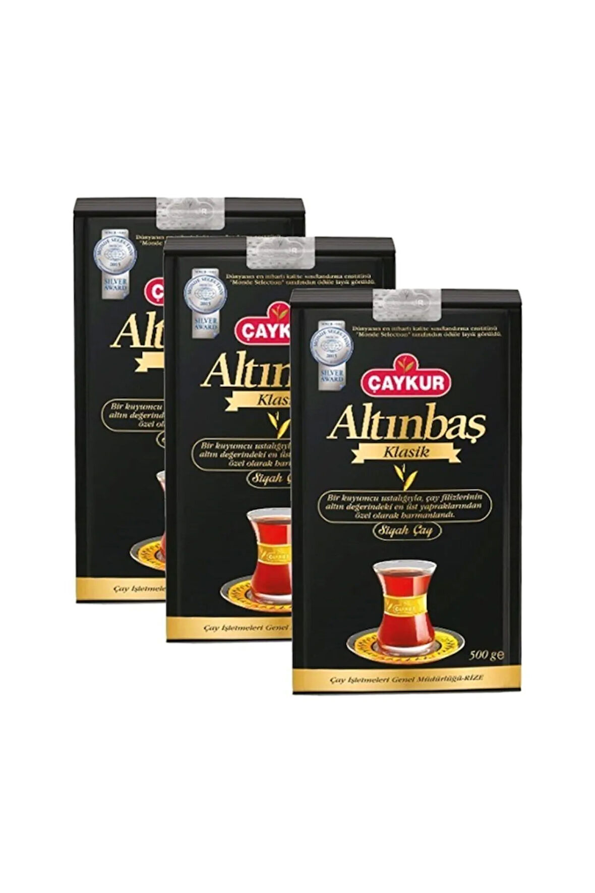 3 Adet Altınbaş Klasik Doğal Siyah Dökme Çay 500 gr