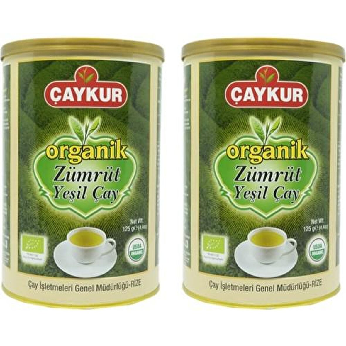 Çaykur Zümrüt Organik Dökme Yeşil Çay 2x125 gr 