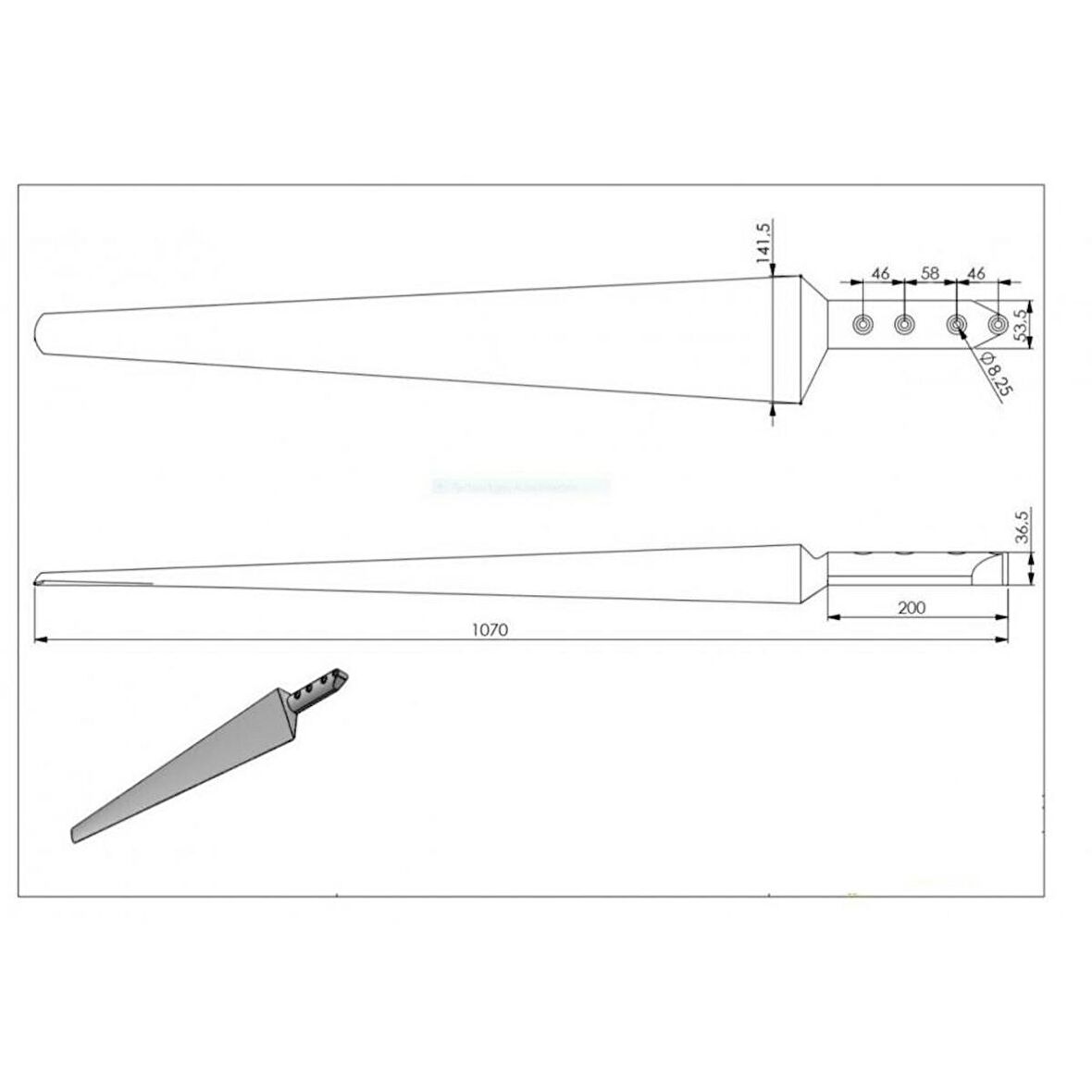 İstabreeze Kanat Seti - 107 cm 3'lü Beyaz Kanat Seti Ø2,10m