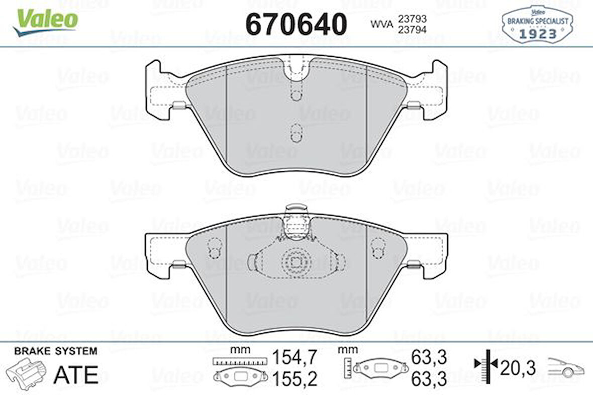 Bmw Fren Balatası On Bmw F10 F11 - Valeo 670640