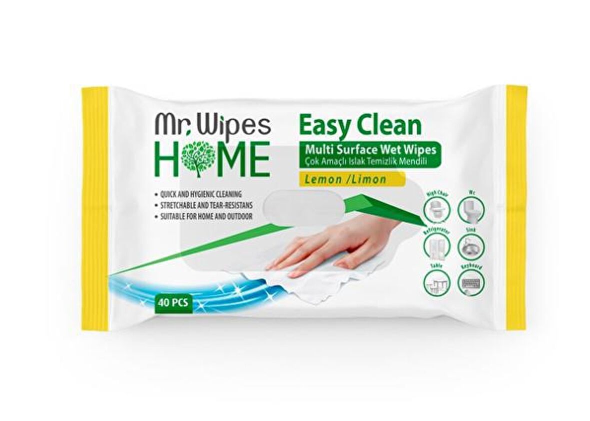 Farmasi Mr.Wipes Easy Clean Temizleme Mendili Limon Kokulu 40 Adet