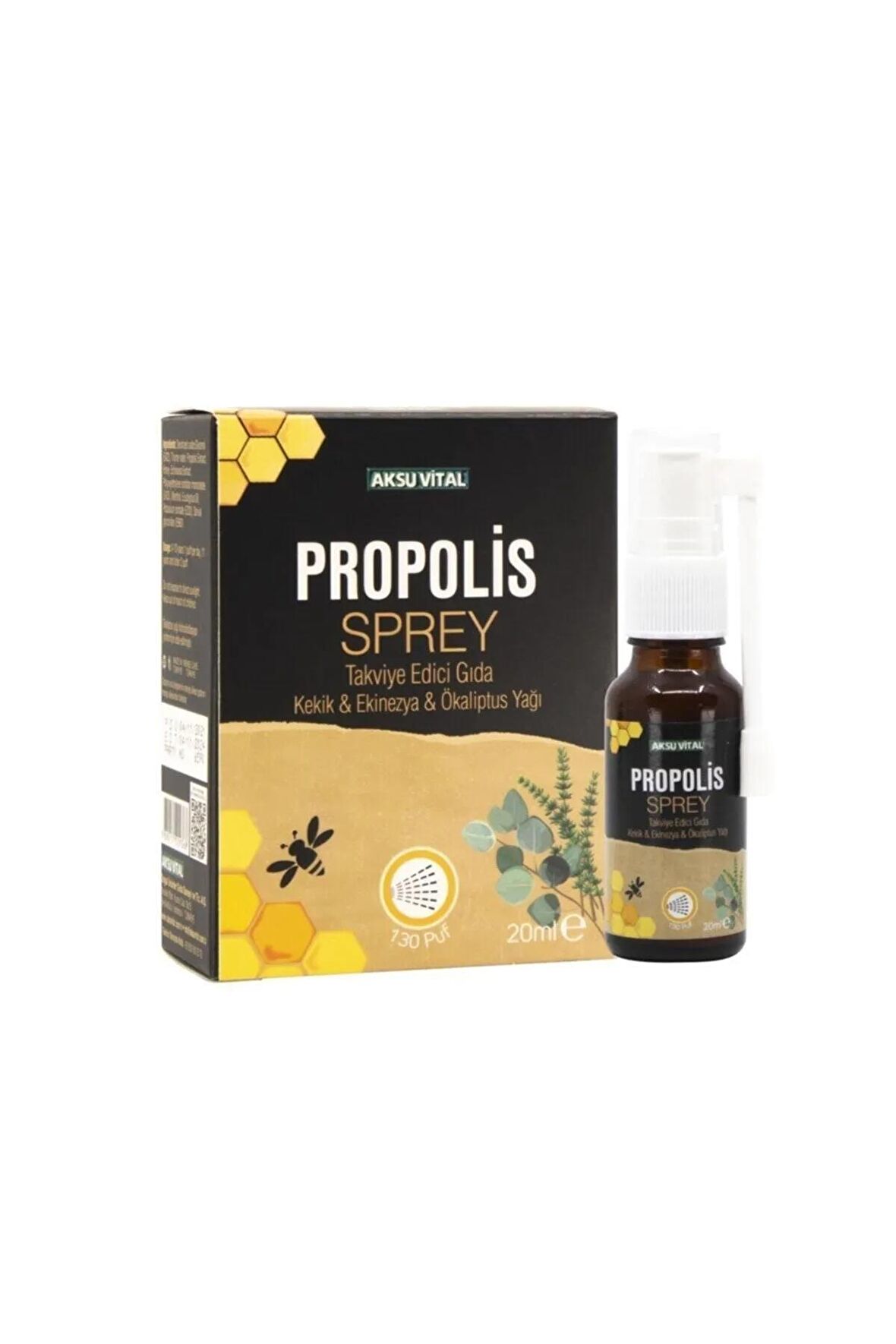 Propolisli Boğaz Spreyi 20 ml Kekik Ekinezya Okaliptus Ilaveli