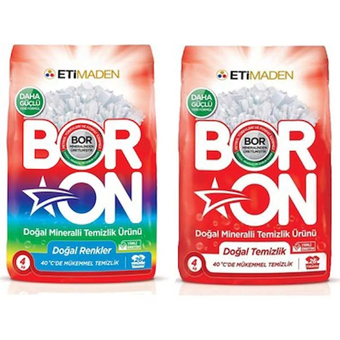 BORON TOZ DETERJAN RENKLİ 4 KG+BEYAZLAR 4 KG