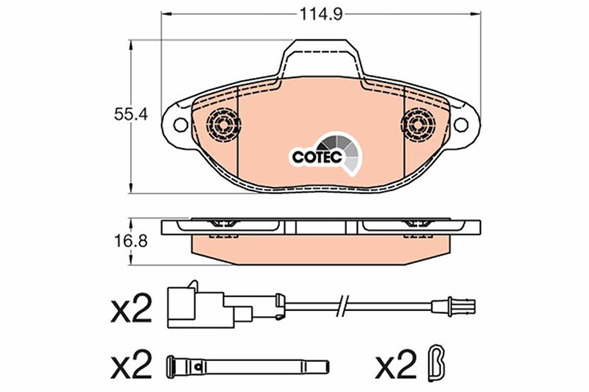 Ford Fren Balatası Ön - Fren Balatası Ön - Trw Gdb2041