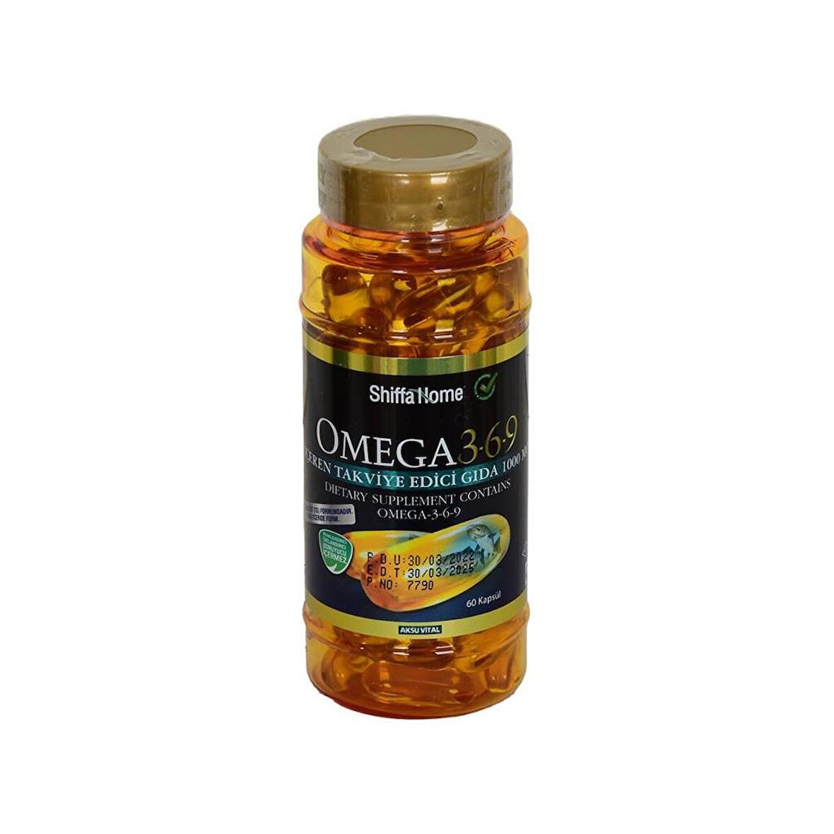 Aksuvital Shiffa Home Omega 3-6-9 1000MG DHA+EPA 550MG 60 Kapsül